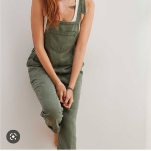 Aerie Army Green Overalls